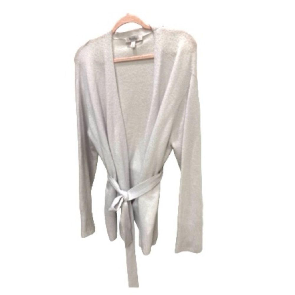 Max Mara Leisure wool cashmere open front long line cardigan sweater large